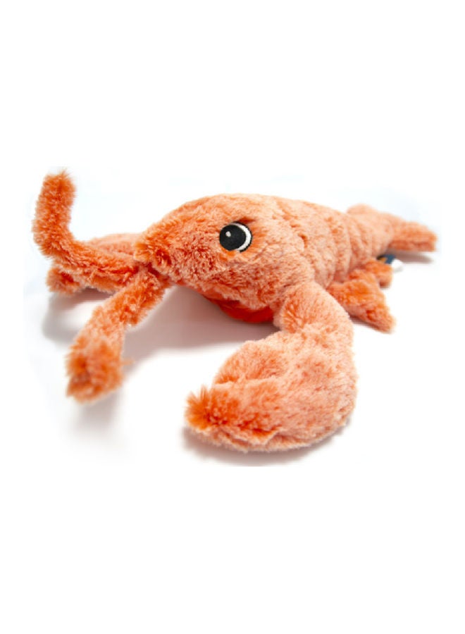 NIBEMINENT Electric Moving Cat Kicker Wagging Shrimped Plush Toy Orange 30 x 10cm - Image 1