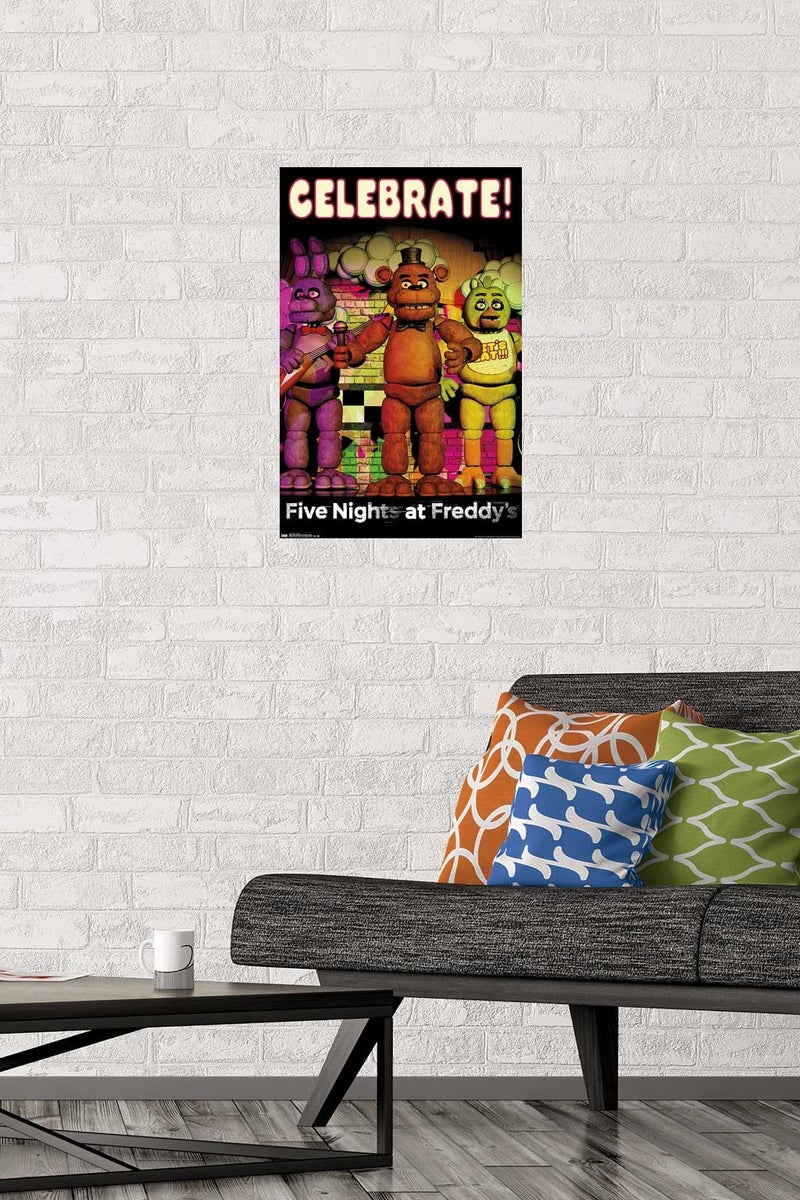 Trends International Five Nights at Freddy's - Celebrate Wall Poster, 14.725" x 22.375", Premium Unframed Version - Image 2