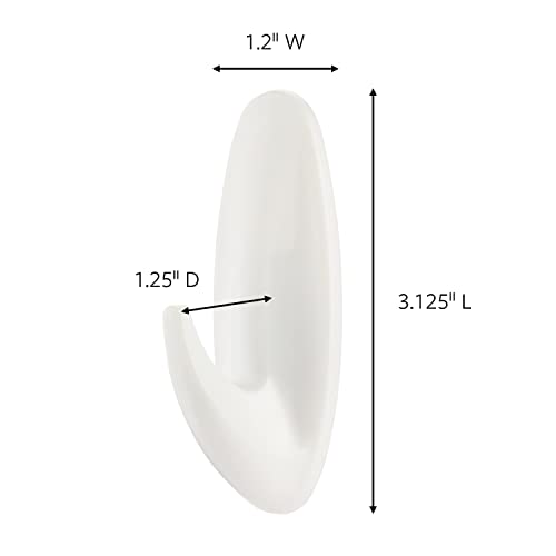 Command Medium Designer Hooks, 2 Hooks and 4 Command Strips, Damage-Free Hanging Wall Hooks with Adhesive Strips, Adhesive Hooks for Hanging Christmas Decorations, Holds up to 3 lb - Image 2