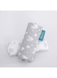 Biloban Biloban Bassinet Fitted Sheets for UPPAbaby Bassinet, 100% Jersey Knit Cotton Sheets, Breathable and Heavenly Soft, Grey and White Print for Baby  - Image 4