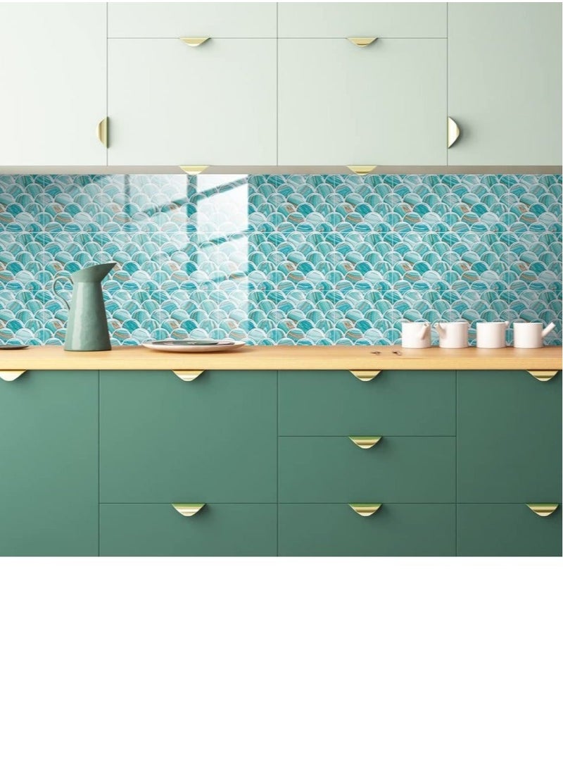 Captaintech 20 Pack Marble Tile Stickers, Adhesive Tile Art Floor Wall Decal Sticker, Kitchen Bathroom Terrazzo Wall Tile Stickers, Waterproof Oil Proof Tile Stickers ( 6x6 Inches )  - Image 3
