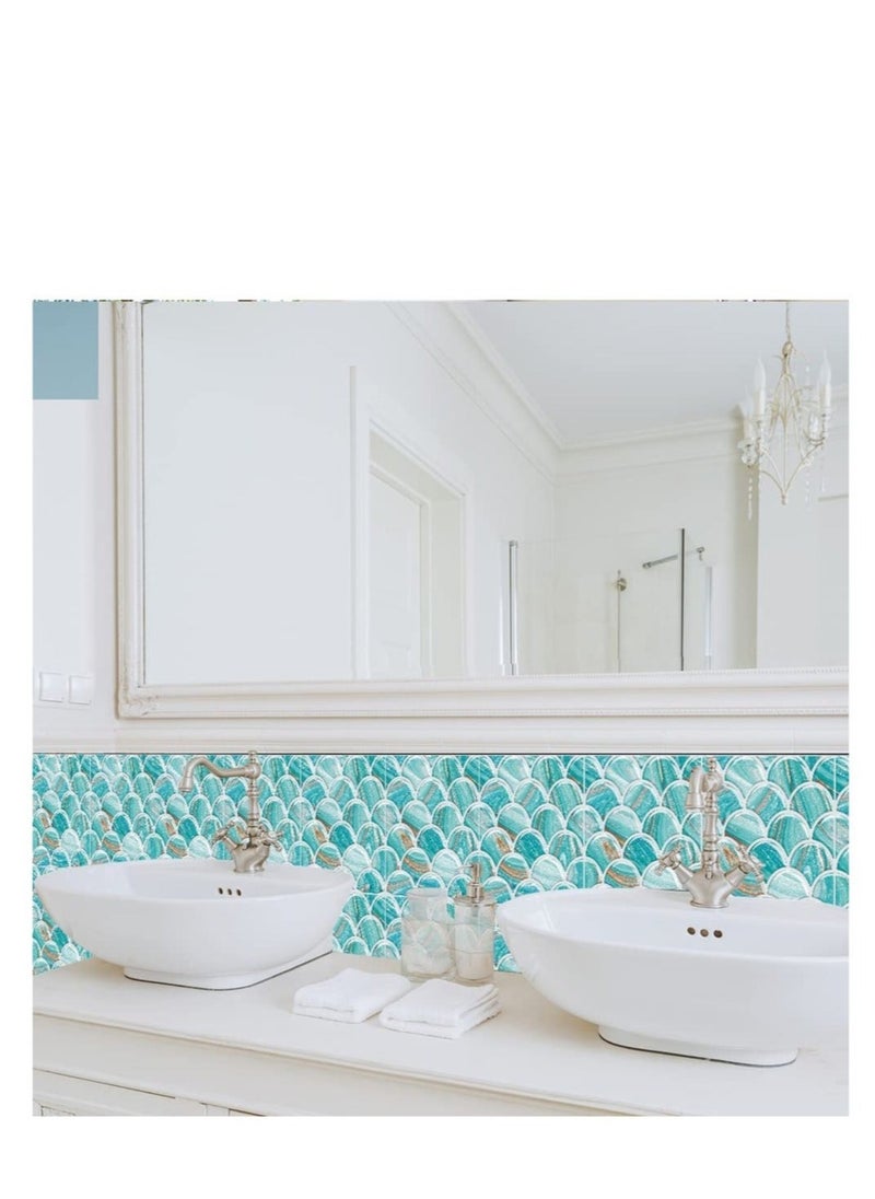Captaintech 20 Pack Marble Tile Stickers, Adhesive Tile Art Floor Wall Decal Sticker, Kitchen Bathroom Terrazzo Wall Tile Stickers, Waterproof Oil Proof Tile Stickers ( 6x6 Inches )  - Image 4