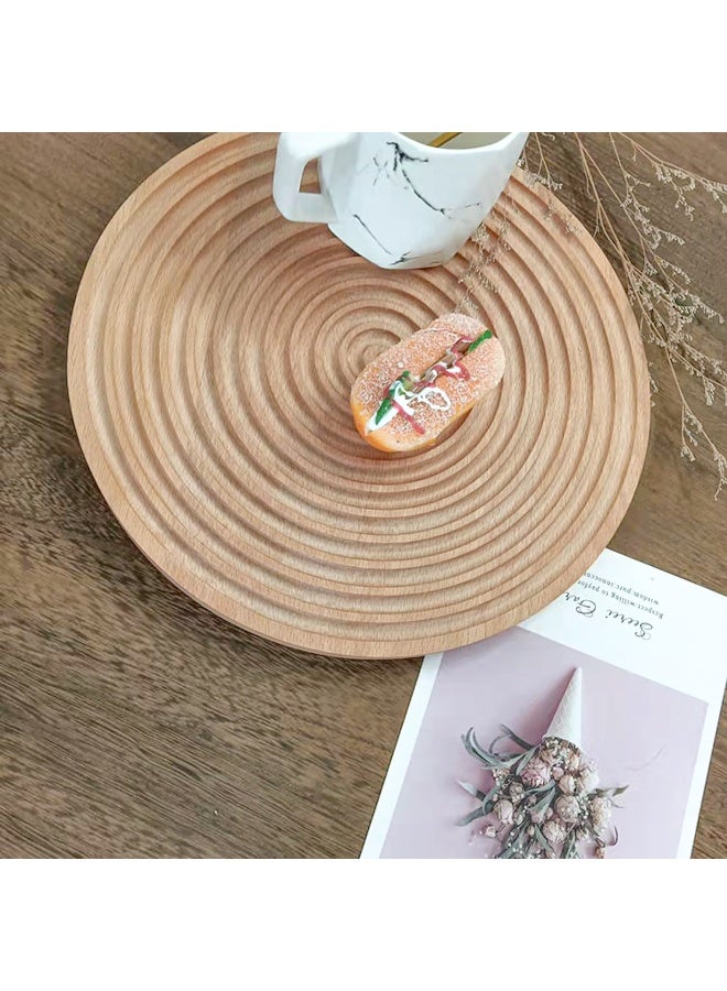 YQbest Nordic Round Aroma Luxury Wooden Tray - Multifunctional Serving Tray for Coffee, Bread & Snacks, Decorative Entryway Organizer with Natural Fragrance, High-Grade Solid Wood Storage Tray - Image 2
