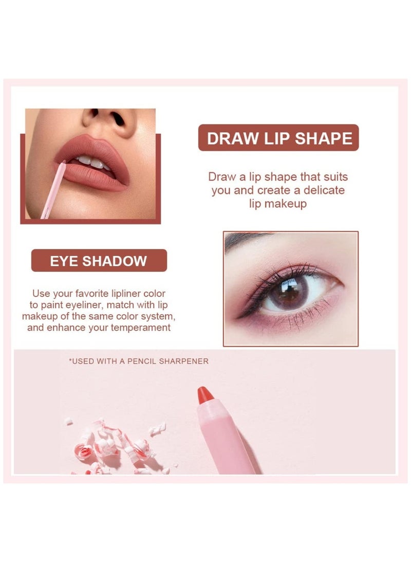 Dragon Ranee 12 Pcs Lip Liner Lipstick Set 12 Colors Lip Liner Pencil Matte Waterproof Long Lasting Lipstick Lip Contour Makeup Lip Pencil Set Full Color One Stroke Define Lip Liner  - Image 2