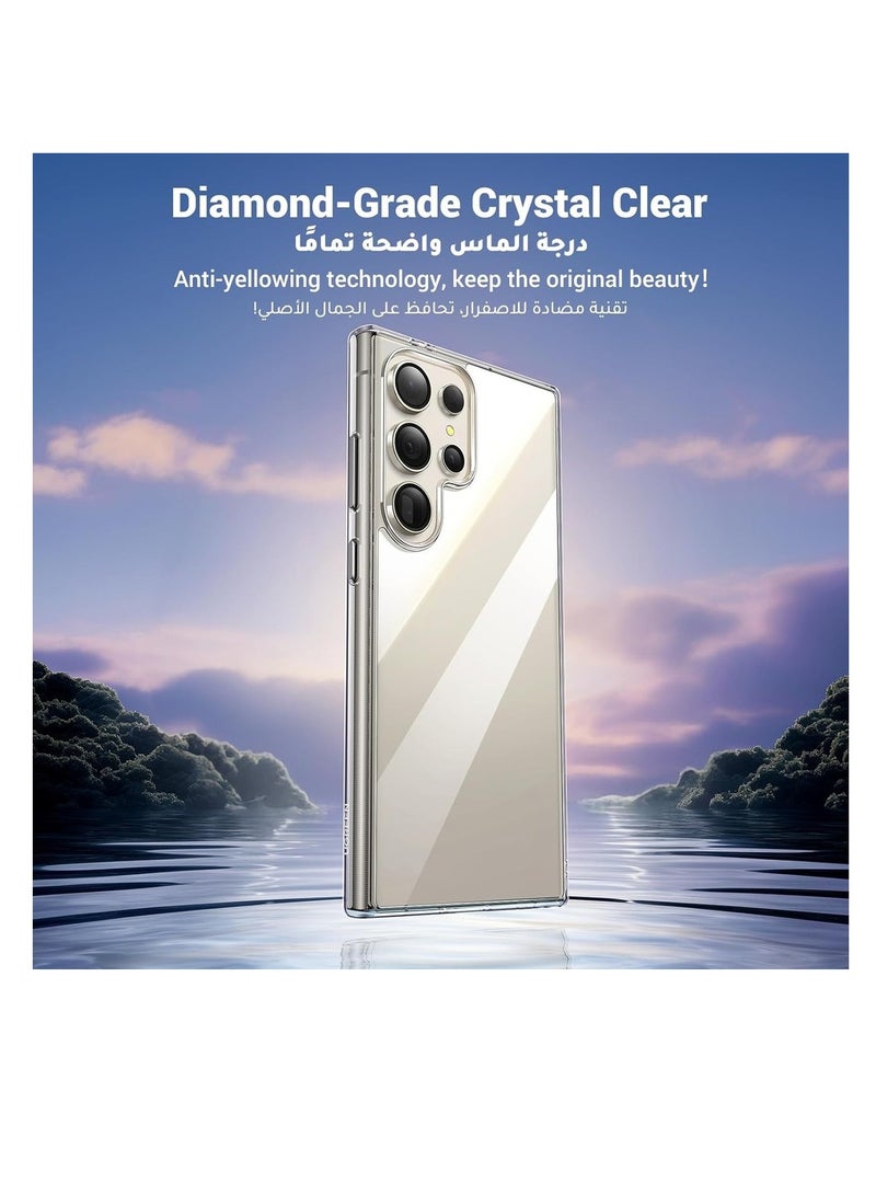 Case for S24 Ultra Transparent A Grade Drop Protection Anti-yellowing Crystal Clear Case Slim Thin Full Protection Case For S24 Ultra-6.8 Inch