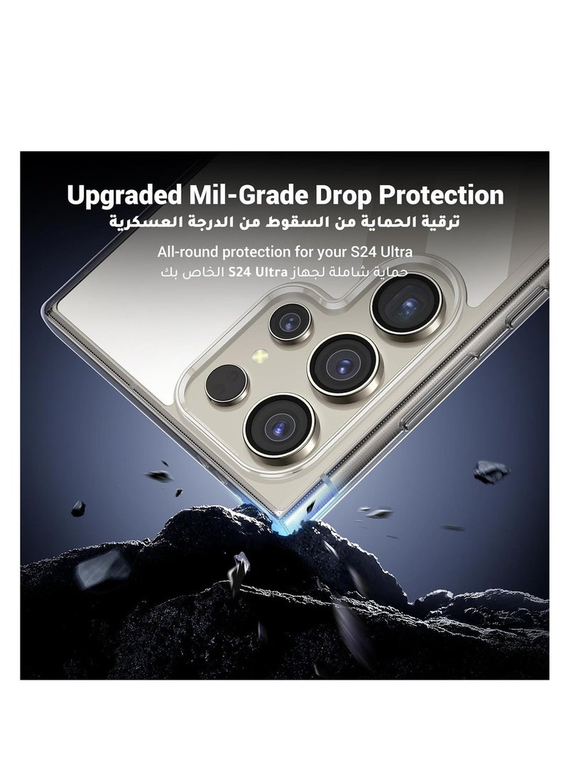 Case for S24 Ultra Transparent A Grade Drop Protection Anti-yellowing Crystal Clear Case Slim Thin Full Protection Case For S24 Ultra-6.8 Inch