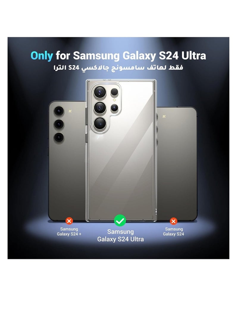 Case for S24 Ultra Transparent A Grade Drop Protection Anti-yellowing Crystal Clear Case Slim Thin Full Protection Case For S24 Ultra-6.8 Inch