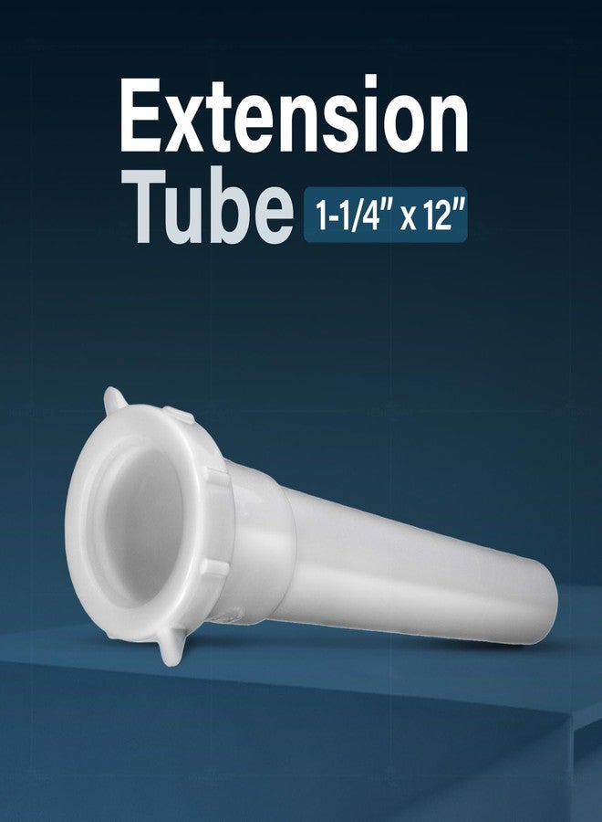 HIGHCRAFT Flexcraft HIGHCRAFT Q34634 Plastic 12 Inch Extension Tube for Tubular Drain Applications 1-1/4 Inch White - Image 2