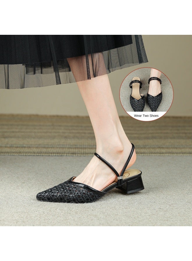 SAFIYA Saturday Women's Shoes 2025 Two-way Sandals Summer Slide Sandals Versatile High-end Style Footwear - Image 3