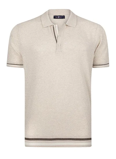 JIMMY SANDERS Tricot 100% Cotton Polo Shirt Short Sleeve
