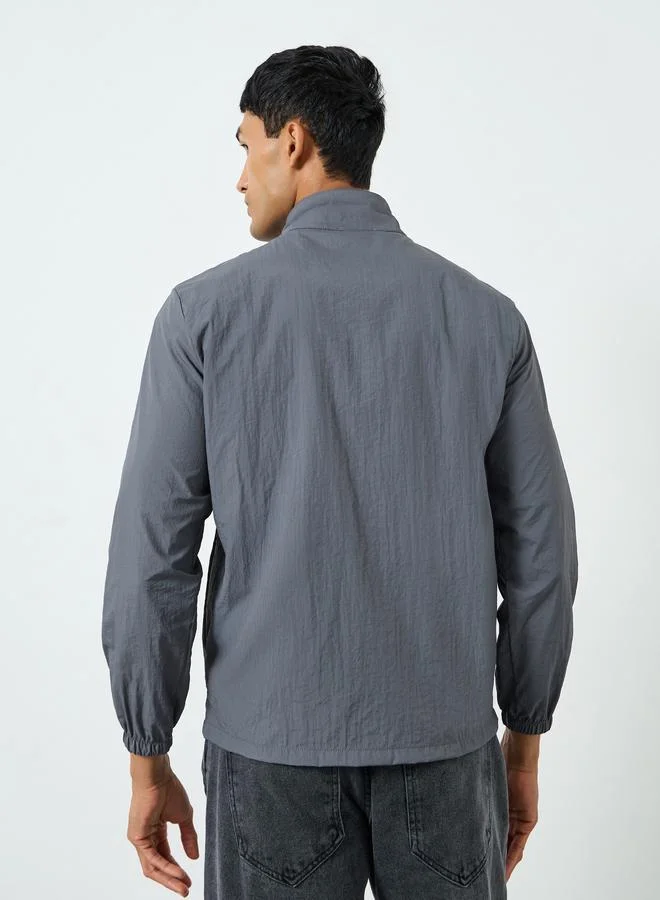Styli  Men Grey Long Sleeve Jacket for Men | Best Price UAE
