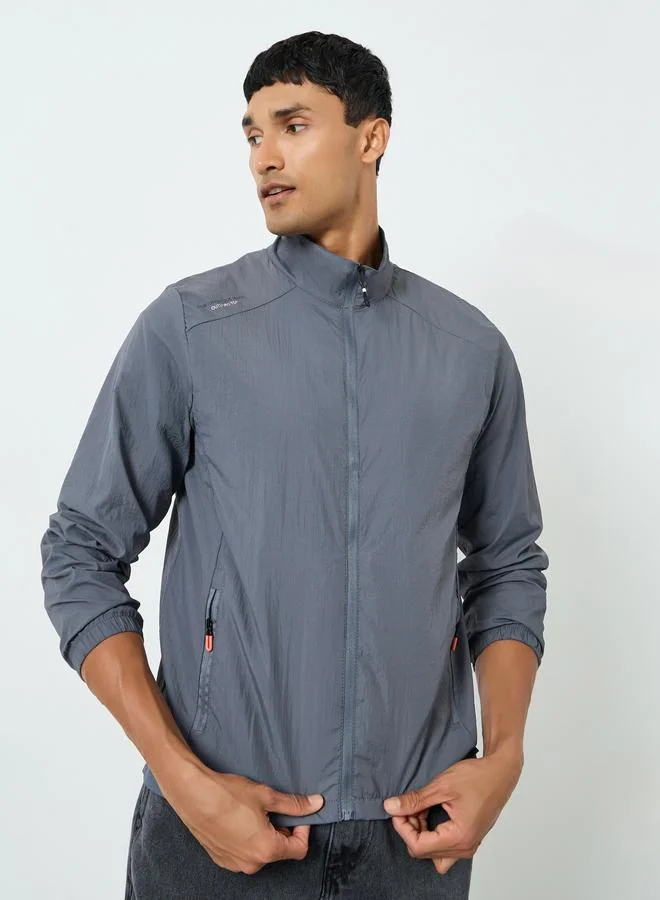 Styli  Men Grey Long Sleeve Jacket for Men | Best Price UAE