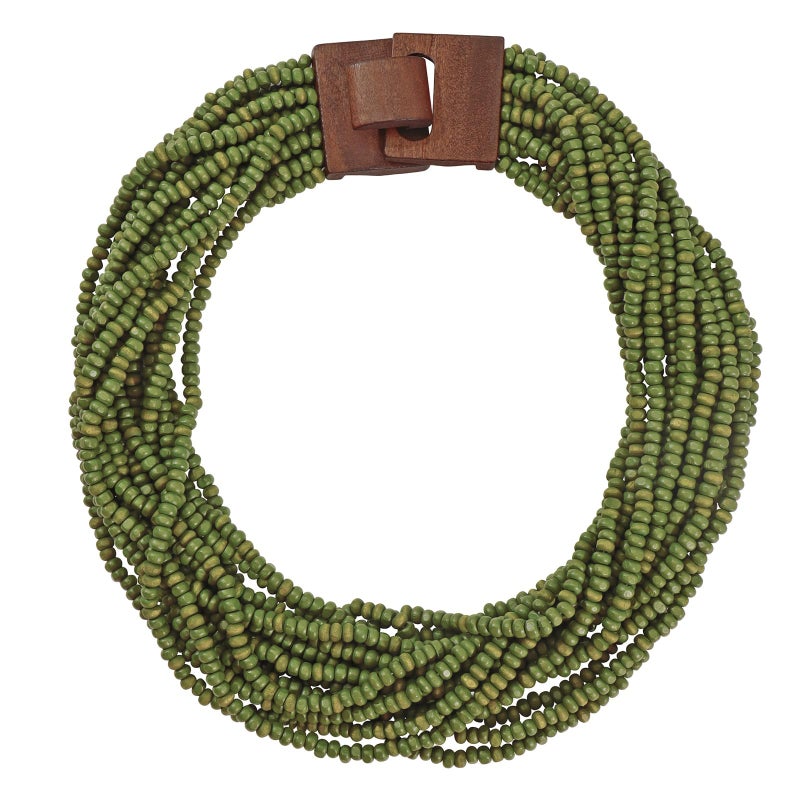 Coiris Beaded Strand Necklace for Women Boho Chunky Beaded Strand Necklace Bohemian Summer Beach Necklace Jewelry for Women(N0059-Black) - Image 1