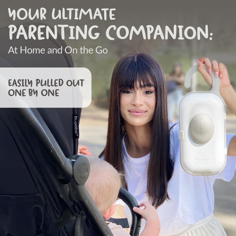 keepigo Diaper Bag Wipe Dispenser | 3-in-1 Portable Diaper Caddy Organizer, Baby Wipe Holder with Disposable Bags | Baby Essentials for Newborns, Toddlers, Travel & Baby Shower Gifts - Image 4