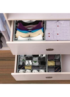 HOKIPO Undergarment Organizer Storage Box for Drawers Bra Panty Socks Tie Lingerie Organizer for Wardrobe (IN-332 + IN-334 + IN-335 Gry) ,Clothing, Fabric, Grey - pzsku/Z133B489266959589F80CZ/45/_/1737721047/d7e4637c-f632-489b-b08c-31e3467fceb9