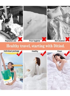 Generic Pillowcase SetsDisposable Bed Sheets, 4-Piece Portable Disposable Sheet Ready to use Disposable Bedding Set  - Image 3