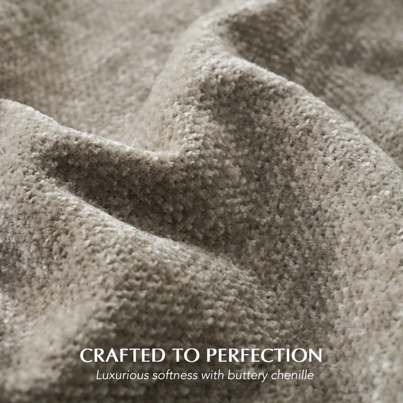 EverGrace Soft Chenille Throw Blanket for Couch, Cozy Plush Fuzzy Decorative Chenille Knit Throw Blanket with Tassels, Lightweight Blanket and Throws for Bed Sofa Gift Home Decor, Taupe 50"x60" - Image 3