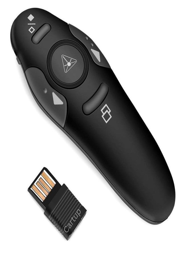 Cartup USB Wireless Presenter with Red Laser Pointer - Compact Presentation Remote for PowerPoint, Google Slides, Keynote - Plug-and-Play for Laptop, PC, Mac - Ideal for Teachers, Professionals - Image 1
