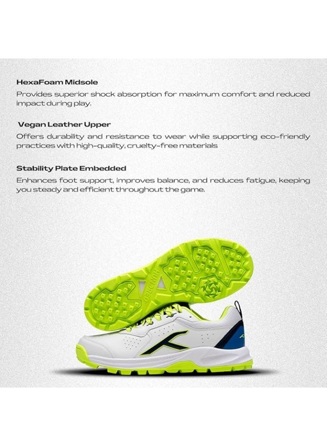 هندرد حذاء كريكت هاندرد هايپردرايف - أبيض / لايم / أزرق - Image 4