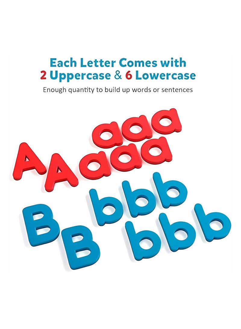 English Magnetic Letters with Magnetic Board & Storage Box- 2-in-1 Educational Toy Set for Preschoolers (Includes 2 Markers, 1 Eraser) - English Alphabet Learning Set - Image 3