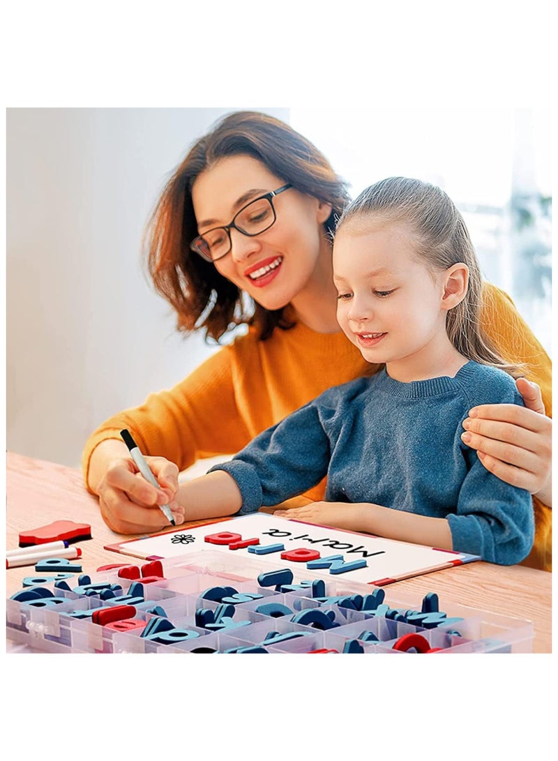 English Magnetic Letters with Magnetic Board & Storage Box- 2-in-1 Educational Toy Set for Preschoolers (Includes 2 Markers, 1 Eraser) - English Alphabet Learning Set - Image 5