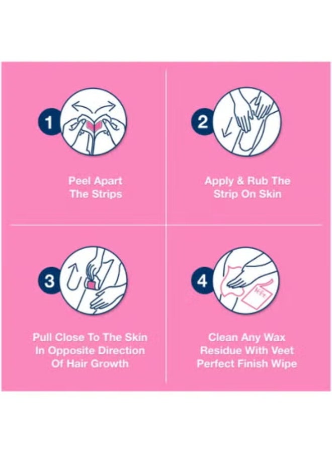 شرائح شمع فيت لإزالة الشعر، للبشرة الحساسة، لون أزرق، 40 شريحة - Image 4