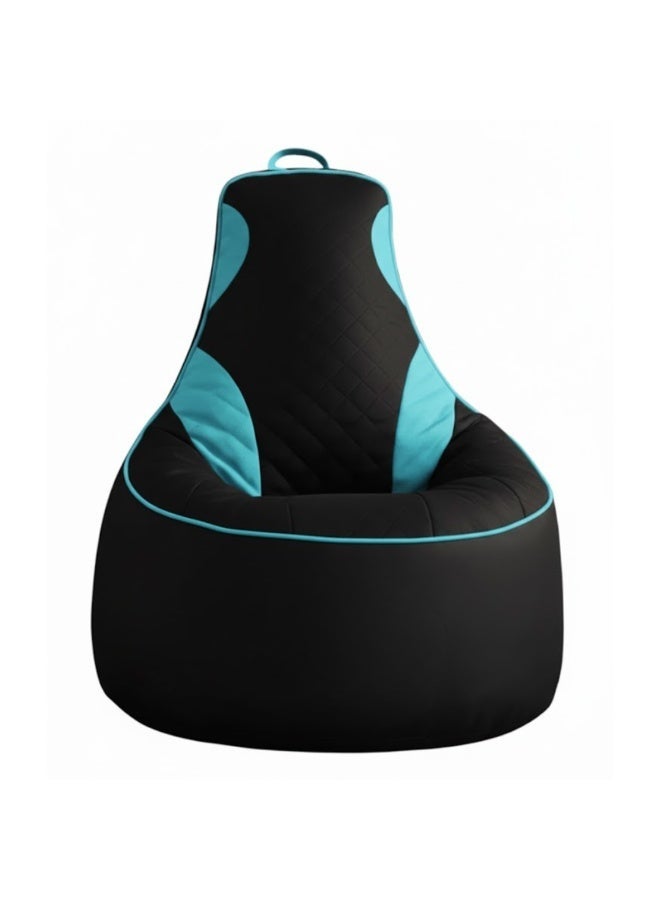 Premium Filled Gaming Bean Bag Chair – High-Back Quilted Seat, Side Pockets, Headphone Hanger & Water-Repellent Fabric – Ergonomic Support for Gaming, Lounge & Movie Nights - Image 1