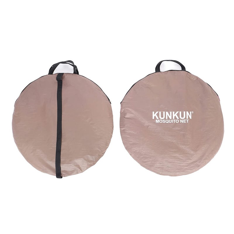 KUNKUN® Foldable Polyester Maharani net Standard Quality of Single Bed Mosquito Net (L-215× B-102× H-90) Green - Image 5