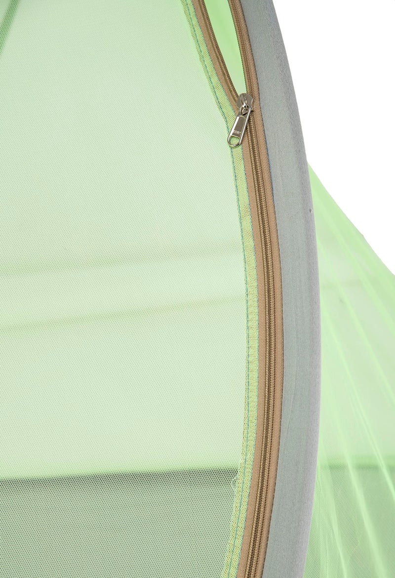 KUNKUN® Foldable Polyester Maharani net Standard Quality of Single Bed Mosquito Net (L-215× B-102× H-90) Green - Image 3