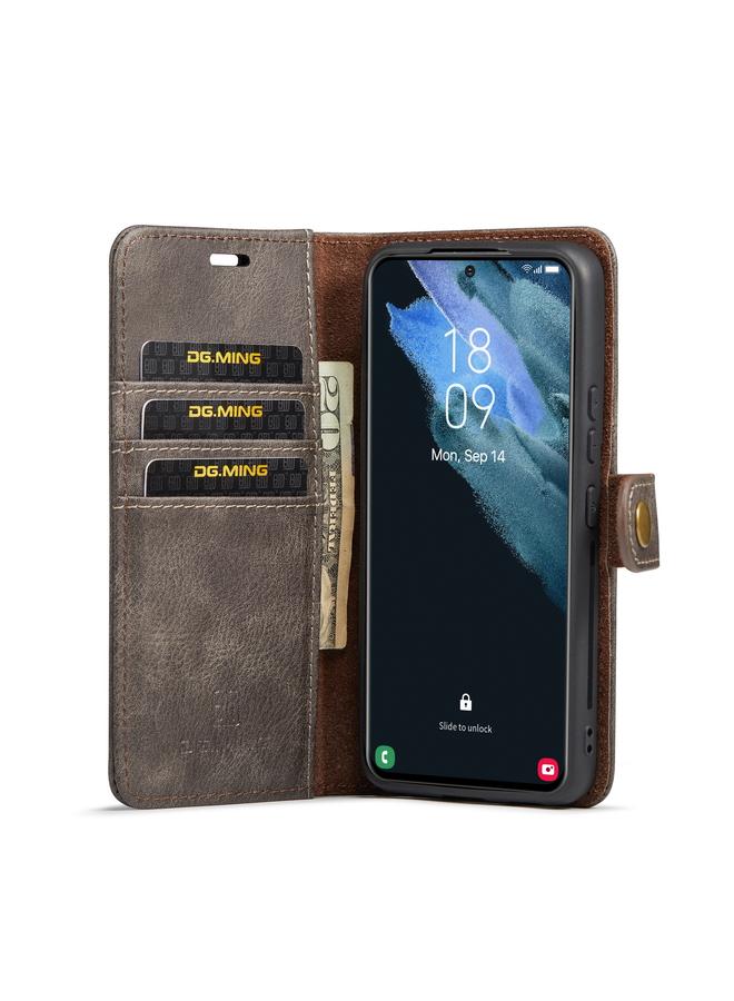 Dg مينغ جراب لهاتف Samsung Galaxy S22 5G، جراب هاتف جلدي مغناطيسي قابل للفصل بتصميم Crazy Horse - Image 4