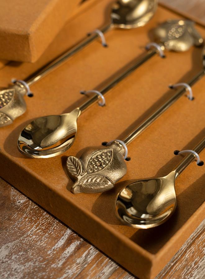 Curate Home Pomegranate Dessert Spoons - Set of 4 - Image 2