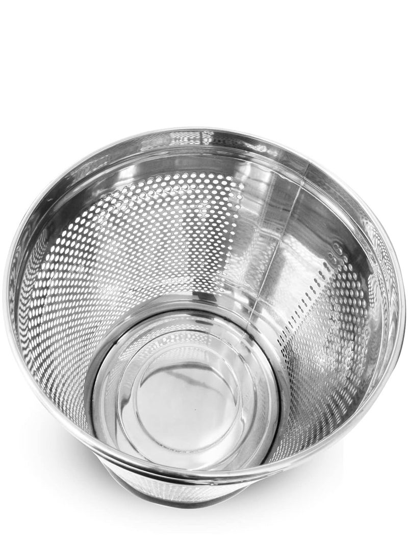 Super HK Stainless Steel Open Perforated Dustbin| Steel Dustbin for Home, Bedroom, Rooms, Office, Kitchen, Bathroom (Big- 16 Litre) - Image 3