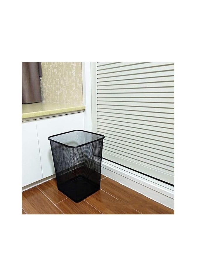 Spaceshoop Mesh Wastebasket,office Trash Can,recycling Bin Mesh Metal Trash Bin,Cage For Office, Bedroom And Is Lightweight, Sturdy And Collects Rubbish Square (Small)  - Image 2