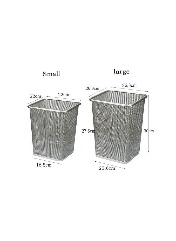 Spaceshoop Mesh Wastebasket,office Trash Can,recycling Bin Mesh Metal Trash Bin,Cage For Office, Bedroom And Is Lightweight, Sturdy And Collects Rubbish Square (Small)  - Image 3