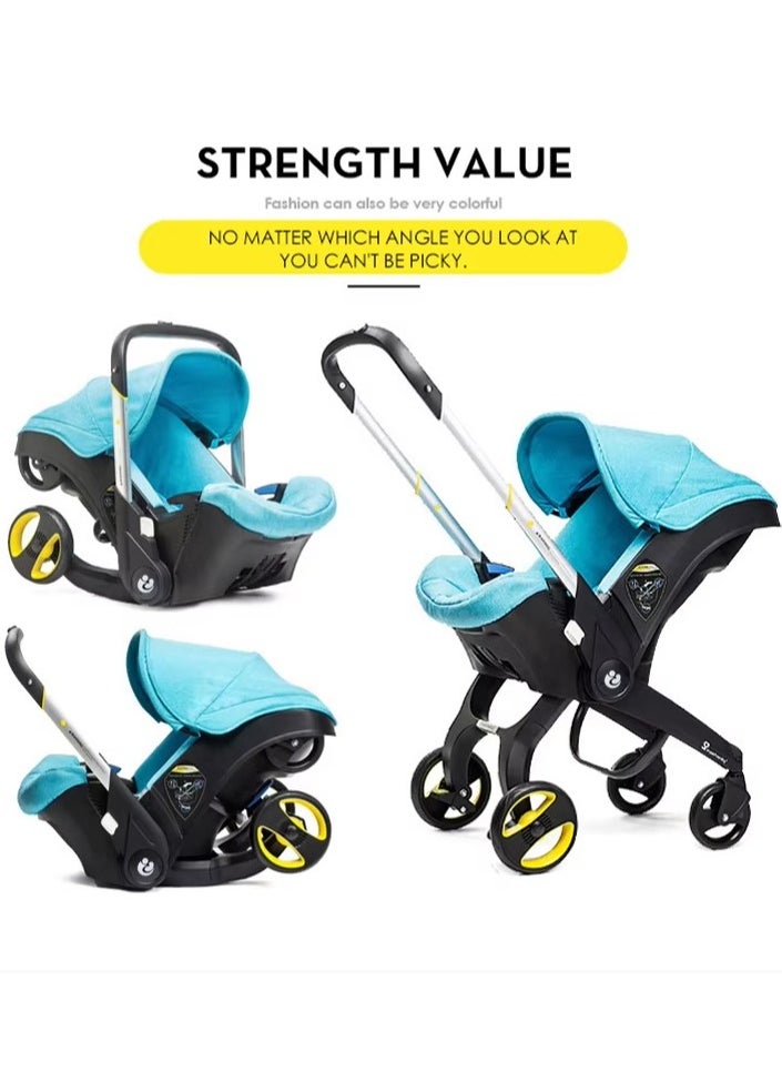Generic 2-in-1 Car Seat & Stroller | World’s First Fully Integrated Travel System | Seamless Transition from Car to Stroller in Seconds | Ergonomic Newborn Support & Side-Impact Protection | Lightweight, Compact, and Durable with Rust-Free Aluminum Frame | Certified for Air Travel & Public Transport  - Image 5