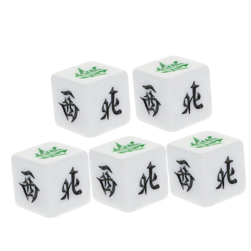 5Pcs Acrylic Mahjong Dice Set Portable Game Dice Props For Board Games - Image 2