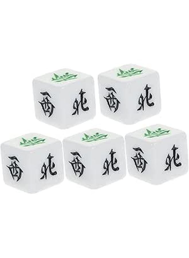 5Pcs Acrylic Mahjong Dice Set Portable Game Dice Props For Board Games - Image 1