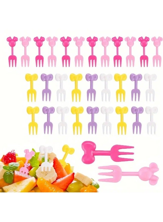 Japanese Cartoon Cute Fruit Fork Hot Fruit Sign Creative Snacks Decorative Mini Fruit Fork Wholesale-Color:Fruit Fork/hat (opp Bag)  - Image 2