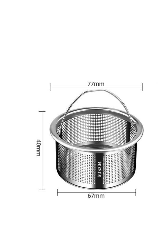 Generic Set of 4 304 Stainless Steel Kitchen Sink Strainer Anti Clogging Drain Strainer Strainer (2 Sink Strainers and 2 Matching Pair Lids)  - Image 2