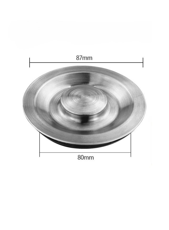 Generic Set of 4 304 Stainless Steel Kitchen Sink Strainer Anti Clogging Drain Strainer Strainer (2 Sink Strainers and 2 Matching Pair Lids)  - Image 3