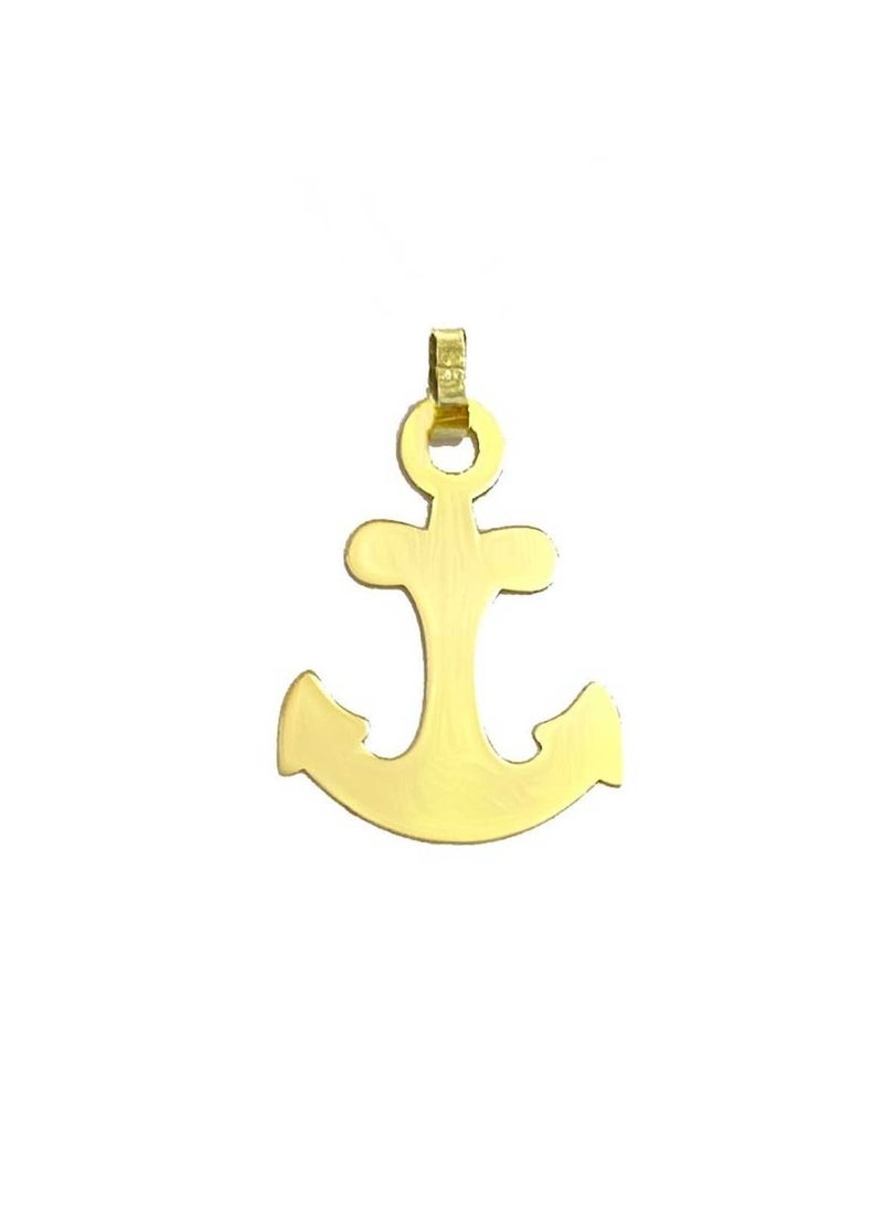 Hamsa.ae - 18K Pure Gold Anchor Design Pendant Necklace For Women - Image 1