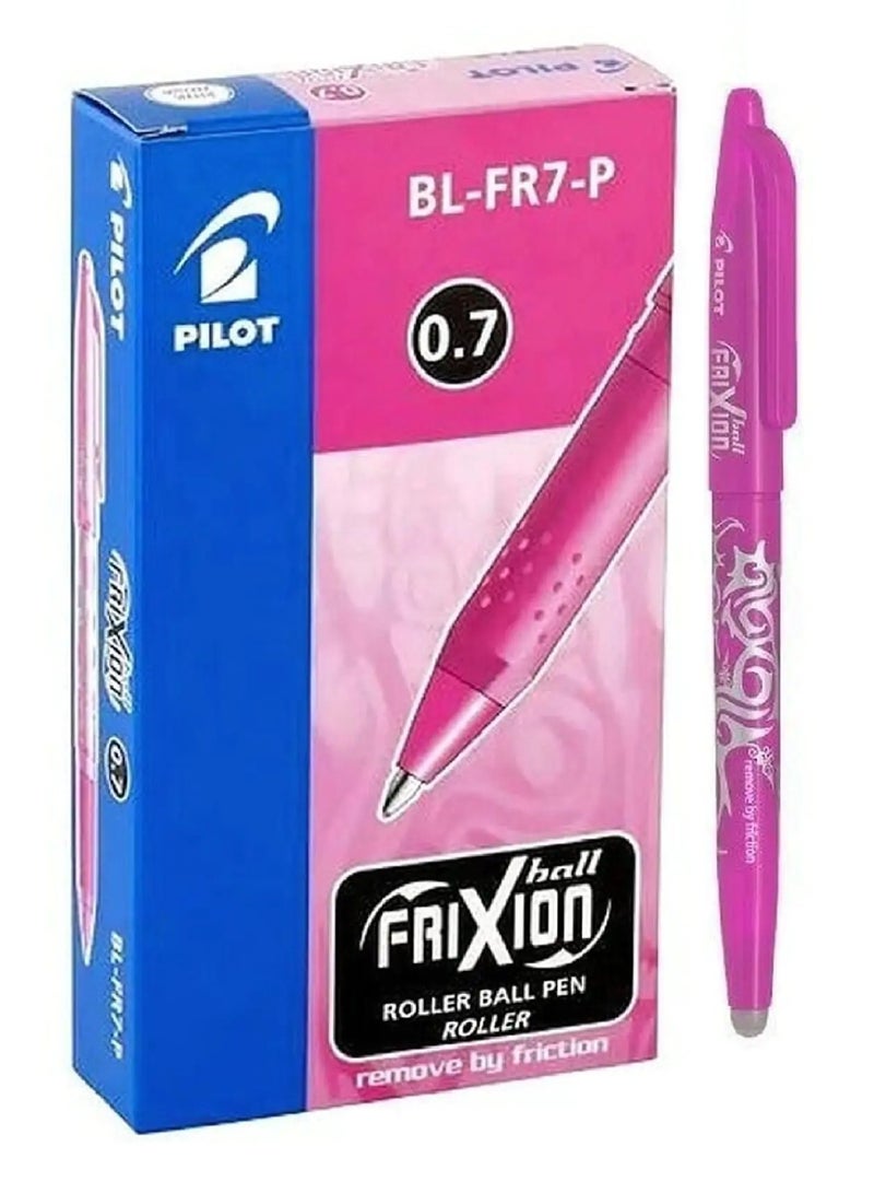 بايلوت قلم فريكسيون قابل للمسح وردي 0.7 ملم عبوة من 12 قلم