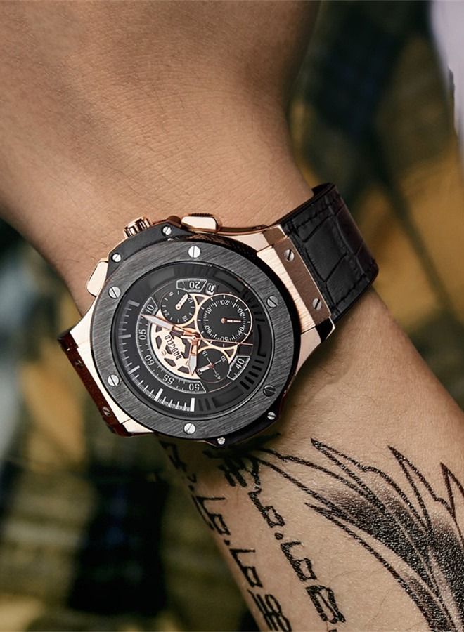 BAOGELA Men's Multi-Sport Calendar Quartz Watch - Image 3