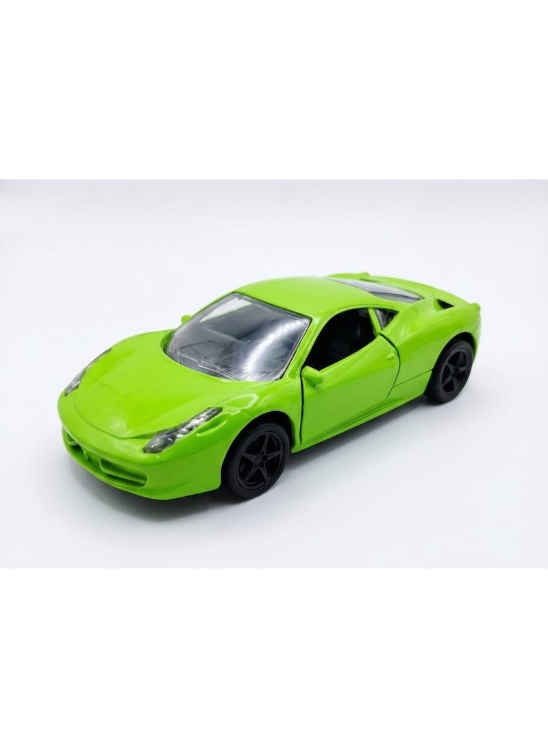 TOOLY Die-cast pull-back metal High Performance Coupe car with music, lights, and manual doors,Green colour , Pack size 15.8x6x6.8 CM. - Image 1