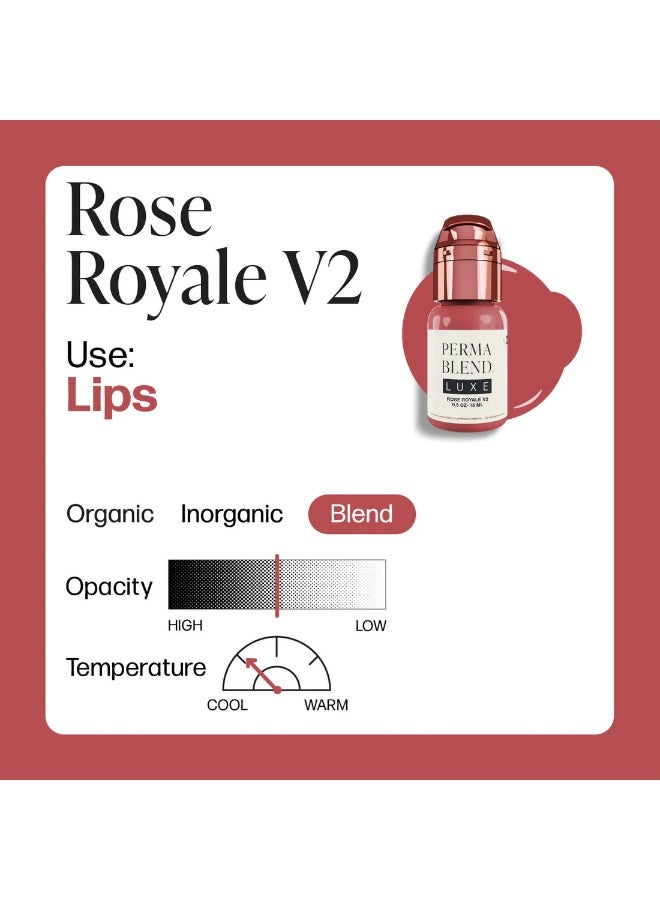Perma Blend Lip Pigment – Perma Blend Luxe Rose Royale 15ml | Professional Permanent Makeup Lip Blush Tattoo Ink | High Retention, Vegan, True-to-Tone Healing Semi-Permanent Lip Color | SKU: LXRORV21/2-S - Image 4