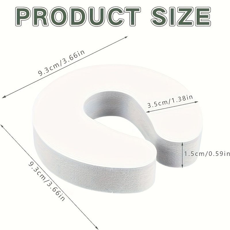 6 Pcs Foam and Plastic Door Stoppers White Pet Safety U Shaped Home Protection - Image 4