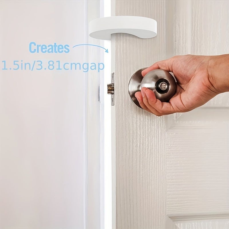 6 Pcs Foam and Plastic Door Stoppers White Pet Safety U Shaped Home Protection - Image 5