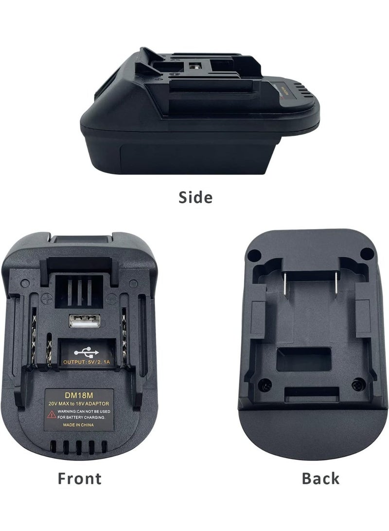 jaexest محول البطارية ، محول أداة الطاقة البطارية ، يمكن تحويلها إلى DeVort 18V / 20VXR ، مع واجهة USB - Image 2