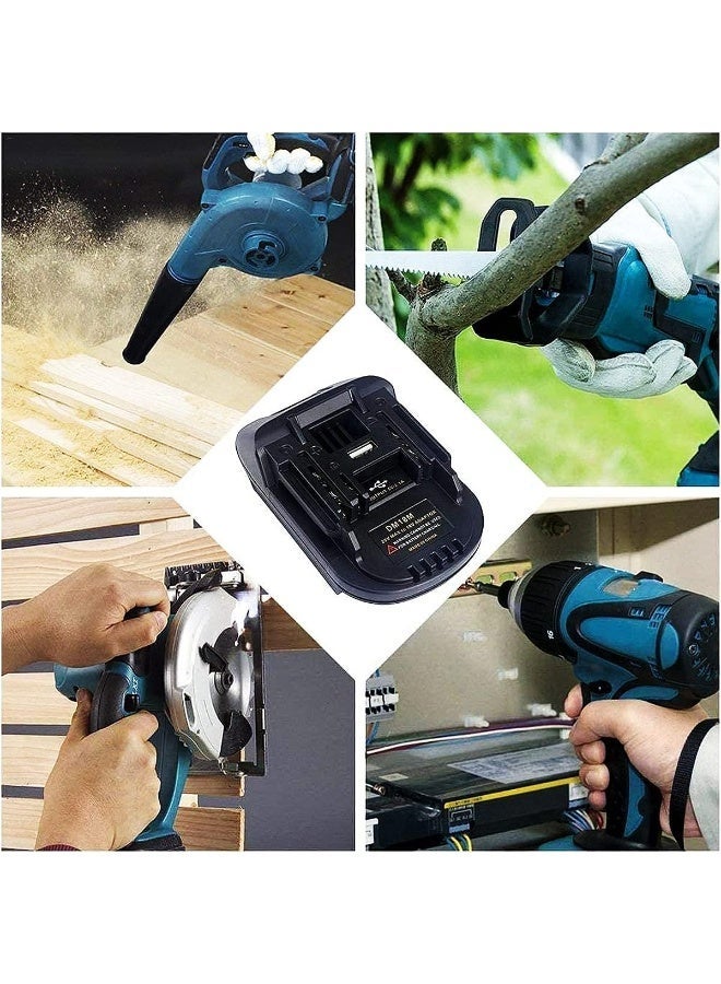 jaexest محول البطارية ، محول أداة الطاقة البطارية ، يمكن تحويلها إلى DeVort 18V / 20VXR ، مع واجهة USB - Image 3