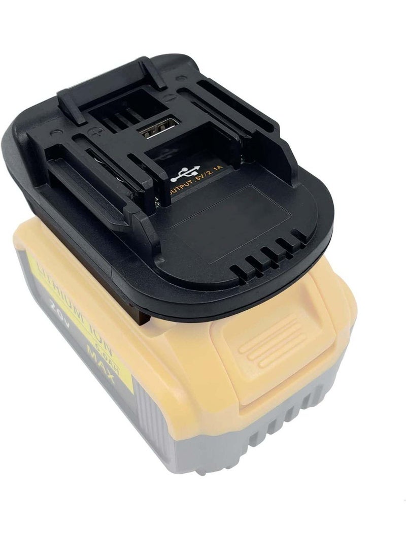 jaexest محول البطارية ، محول أداة الطاقة البطارية ، يمكن تحويلها إلى DeVort 18V / 20VXR ، مع واجهة USB - Image 1